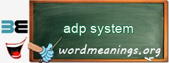 WordMeaning blackboard for adp system